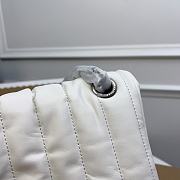 Balenciaga Women's Monaco Medium Chain Bag Quilted In Off White Size 32.5 x 22 x 10 cm - 5