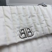 Balenciaga Women's Monaco Medium Chain Bag Quilted In Off White Size 32.5 x 22 x 10 cm - 3