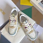 Dior One Sneaker White Dior Oblique Perforated Calfskin and Multicolor Suede Calfskin - 1