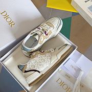 Dior One Sneaker White Dior Oblique Perforated Calfskin and Multicolor Suede Calfskin - 2