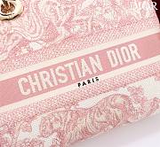 Dior Medium Lady D-Lite Bag Rose Des Vents Toile de Jouy Embroidery Size 24 x 20 x 11 cm - 5