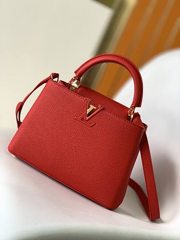 Louis Vuitton M52689 Capucines BB Scarlet Red Size 27 x 18 x 9 cm