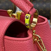 Louis Vuitton M59440 Capucines Mini Dragon Fruit Pink / Cedrat Size 21 x 14 x 8 cm - 5