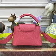 Louis Vuitton M59440 Capucines Mini Dragon Fruit Pink / Cedrat Size 21 x 14 x 8 cm - 3