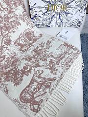 Dior Toile De Jouy Sauvage Scaft Rose Des Vents Cashmere and Wool - 3