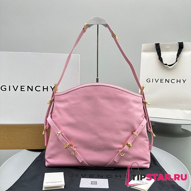 Givenchy Medium Voyou Bag In Leather Silk Pink Size 37x32x6.5 cm - 1