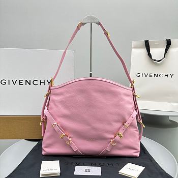 Givenchy Medium Voyou Bag In Leather Silk Pink Size 37x32x6.5 cm