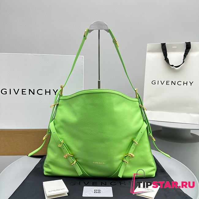 Givenchy Medium Voyou Bag In Leather Mint Green Size 37x32x6.5 cm - 1