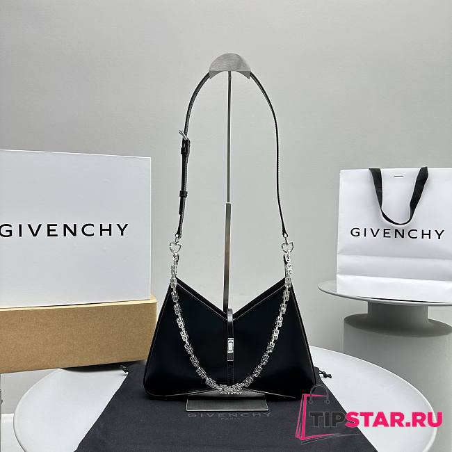 Givenchy Small Cut Out Bag In Shiny Leather With Chain Black Size 29x24x5.5 cm - 1
