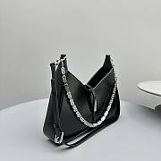 Givenchy Small Cut Out Bag In Shiny Leather With Chain Black Size 29x24x5.5 cm - 4