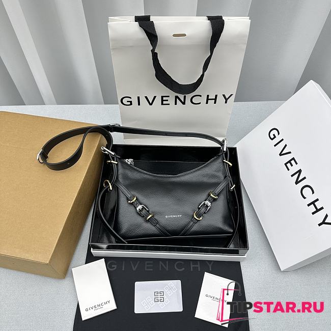Givenchy Mini Voyou Bag In Leather Black Size 23.5x18x3.5 cm - 1