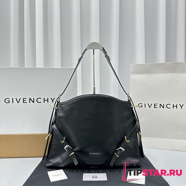 Givenchy Medium Voyou Bag In Leather Black Size 37x32x6.5 cm - 1