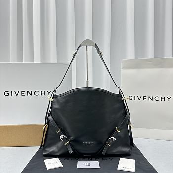 Givenchy Medium Voyou Bag In Leather Black Size 37x32x6.5 cm
