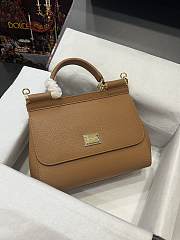 D&G Medium Dauphine Leather Silicy Bag Brown Size 26 x 21 x 12 cm - 1