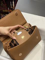 D&G Medium Dauphine Leather Silicy Bag Brown Size 26 x 21 x 12 cm - 5