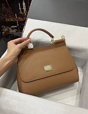 D&G Medium Dauphine Leather Silicy Bag Brown Size 26 x 21 x 12 cm - 2