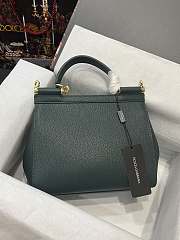 D&G Medium Dauphine Leather Silicy Bag Dark Green Size 26 x 21 x 12 cm - 5