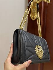 D&G Medium Devotion Bag In Quilted Nappa Leather Black Size 14.5 x 21 x 3 cm - 5