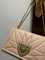 D&G Medium Devotion Bag In Quilted Nappa Leather Pale Pink Size 14.5 x 21 x 3 cm - 5