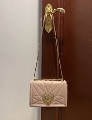 D&G Medium Devotion Bag In Quilted Nappa Leather Pale Pink Size 14.5 x 21 x 3 cm - 2