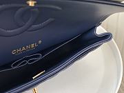 Chanel Classic Flap Bag Dark Blue Lambskin Gold Hardware Size 25cm - 4