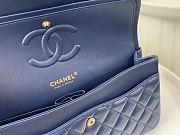 Chanel Classic Flap Bag Dark Blue Lambskin Gold Hardware Size 25cm - 2