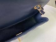 Chanel Mini Flap Bag Dark Blue Lambskin Gold Hardware Size 20cm - 4
