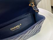 Chanel Mini Flap Bag Dark Blue Lambskin Gold Hardware Size 20cm - 2