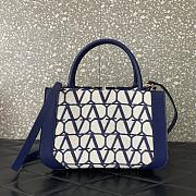 Valentino Vlogo Signature Small Handbag In Toile Iconographe Cotton Size 28x18x11 cm - 4