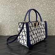Valentino Vlogo Signature Small Handbag In Toile Iconographe Cotton Size 28x18x11 cm - 2
