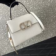 Valentino Small Vsling Handbag With Jewel Embroidery White Size 22x17x9 cm - 4