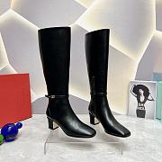 Valentino Garavani Tan-Go Boot In Calfskin Leather Black 6cm - 1