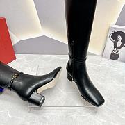Valentino Garavani Tan-Go Boot In Calfskin Leather Black 6cm - 2