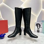 Valentino Garavani Tan-Go Boot In Calfskin Leather Black 6cm - 3