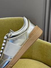 Valentino Upvillage Sneaker In Laminated Calfskin With Nappa Calfskin Leather Band - 3