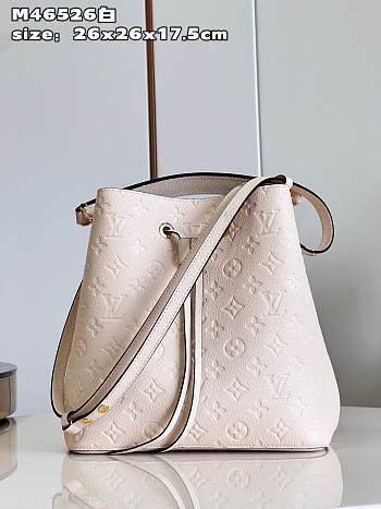 Louis Vuitton M46526 NéoNoé MM Bucket Bag Cream Size 26 x 26 x 17.5 cm