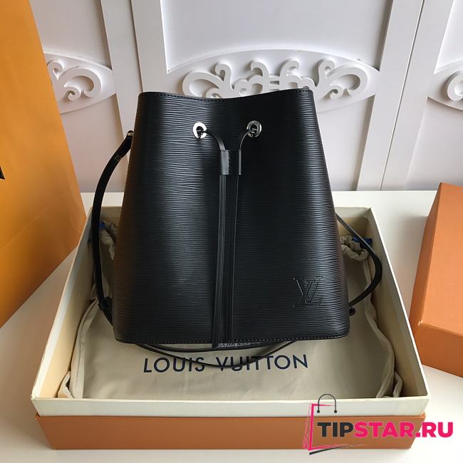 Louis Vuitton M54366 NéoNoé MM Bucket Bag Black Epi Size 26 x 26 x 17.5 cm - 1