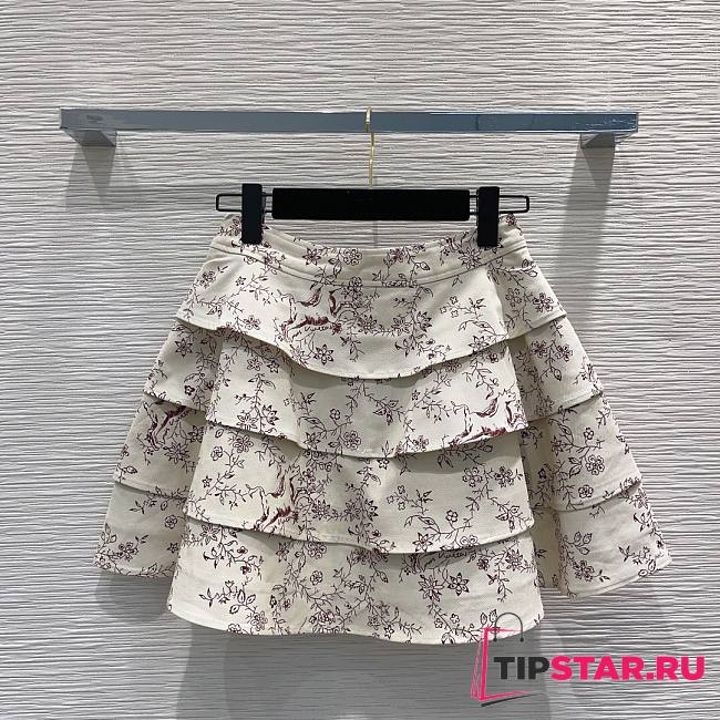 Louis Vuitton Unicorn Print Flounce Skirt - 1