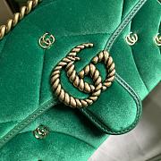 Gucci GG Marmont Mini Shoulder Bag 446744 Green Velvet Size 22x13x6 cm - 4