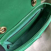 Gucci GG Marmont Mini Shoulder Bag 446744 Green Velvet Size 22x13x6 cm - 3