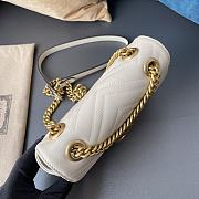 Gucci GG Marmont Mini Shoulder Bag White Leather 446744 Size 22x13x6 cm - 4