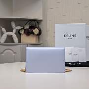 Celine Wallet On Chain Margo In Shiny Calfskin Light Lavender Size 19.5 X 12 X 4 CM - 5
