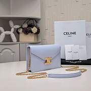 Celine Wallet On Chain Margo In Shiny Calfskin Light Lavender Size 19.5 X 12 X 4 CM - 3