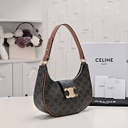Celine Medium Ava Triomphe Bag In Triomphe Canvas And Calfskin Tan Size 24.5 X 17 X 9 CM - 4