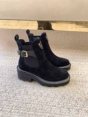 Louis Vuitton LV Beaubourg Ankle Boot Black Suede - 1