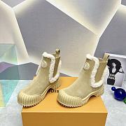 Louis Vuitton Ruby Flat Ankle Boot Beige Suede - 2