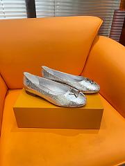 Louis Vuitton Nina Flat Ballerina Silver - 3