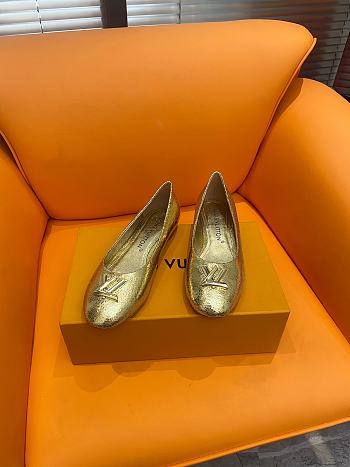 Louis Vuitton Nina Flat Ballerina Gold