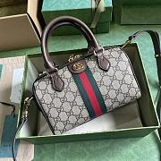 Gucci Ophidia GG Mini Top Handle Bag 772053 Beige & Ebony Size 21.5x14x11.5 cm - 3