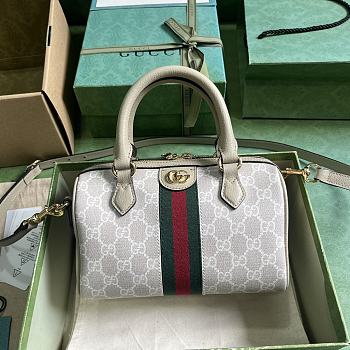 Gucci Ophidia GG Mini Top Handle Bag 772053 Beige & White Size 21.5x14x11.5 cm